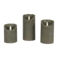 LED-ljus i vax - gröna - set om 3