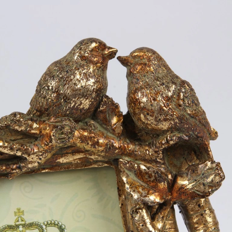Fotram 10x15 cm - guld - konstharts - stående