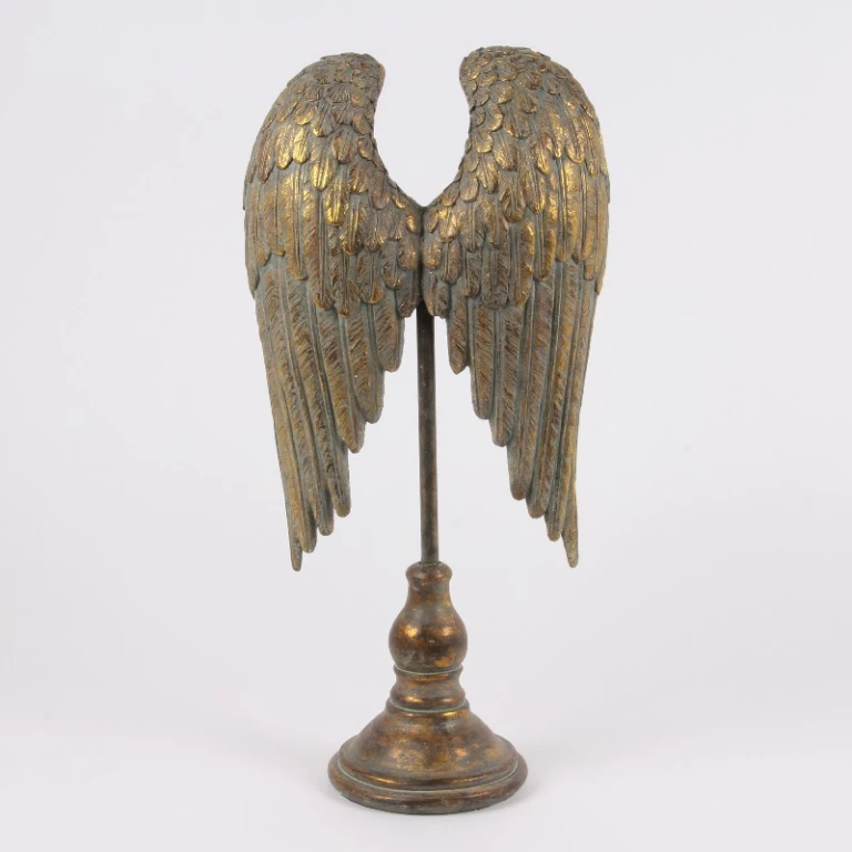 Vingar på fot - guld - 51 cm - konstharts