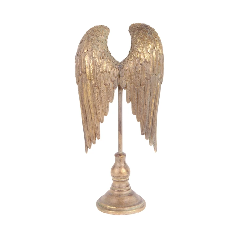 Vingar på fot - guld - 51 cm - konstharts