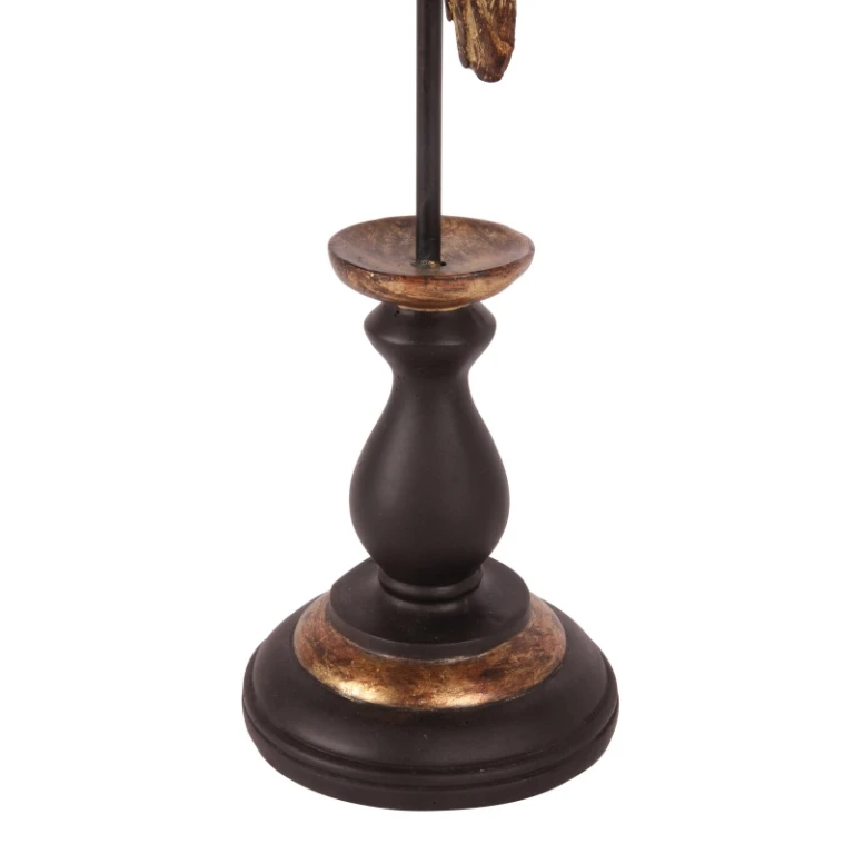 Papegojstaty på fot - guld - 33 cm