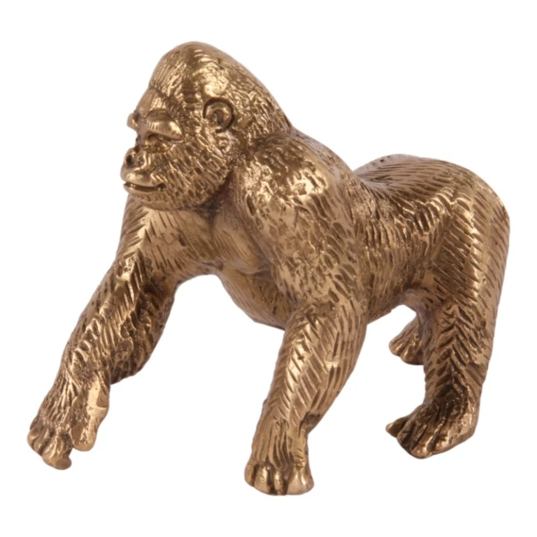 Gorillastaty - mässing - 11,5 cm