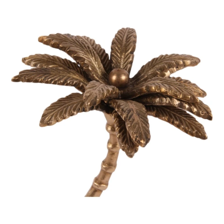 Dekorativ palmträd - guld - 23,5 cm - mässing