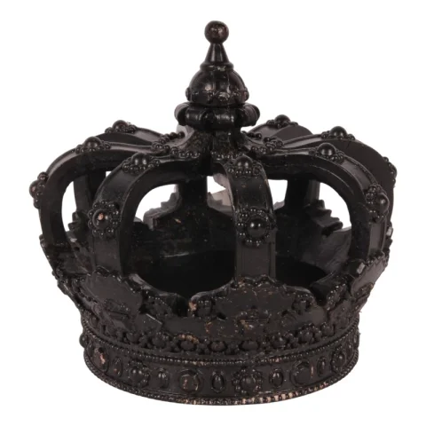 Decoratieve kroon - zwart - 13,2 cm - kunsthars