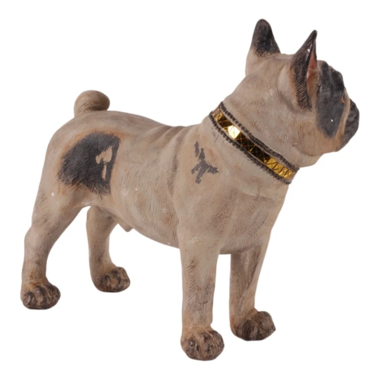 Hundstaty Franse bulldog - brun - 32 cm
