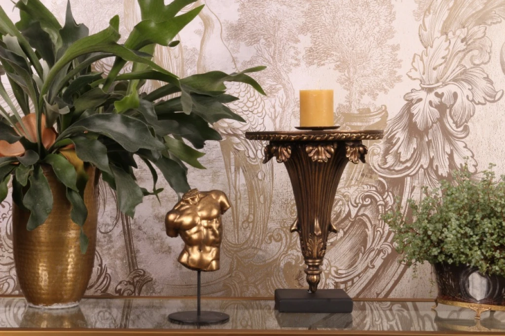 Manlig buste - guld - 26 cm