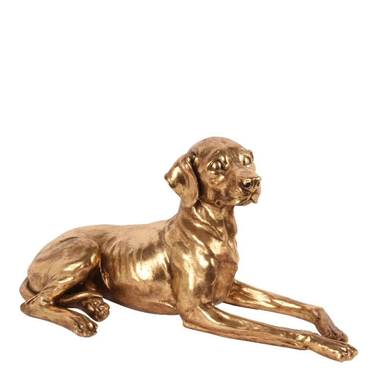 Hundstaty - guld - 75 cm