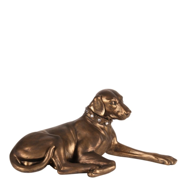 Hundstaty - guld - 30 cm - 1 styck