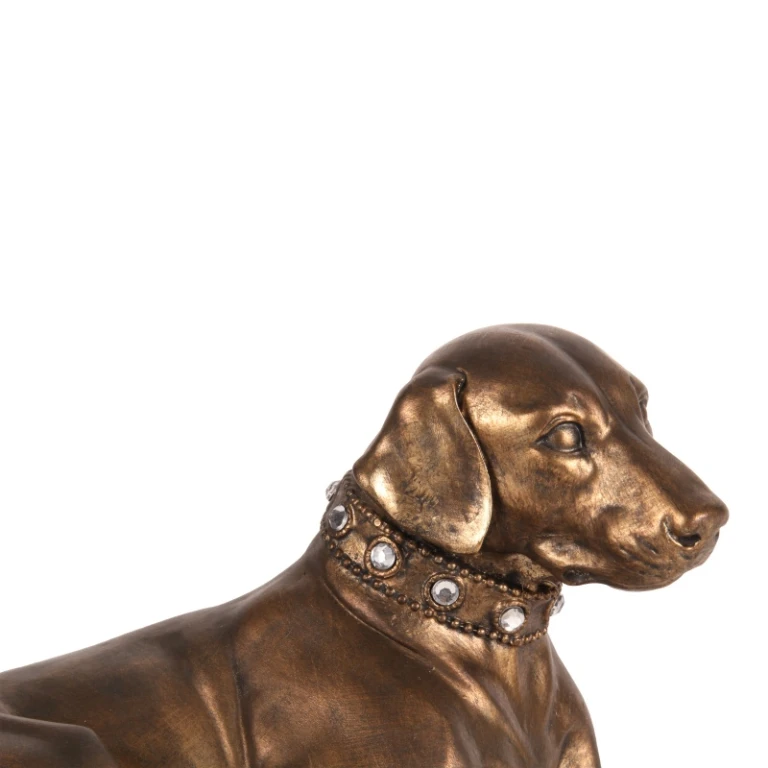 Hundstaty - guld - 30 cm - 1 styck