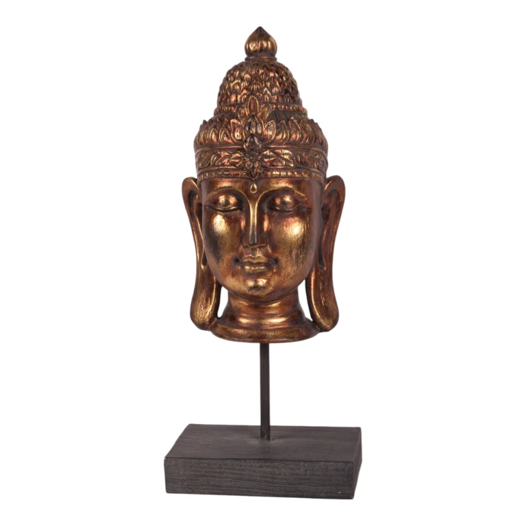 Buddha-byst - guld - 36,5 cm