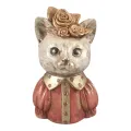 Kattbystatue - blandad - 17 cm