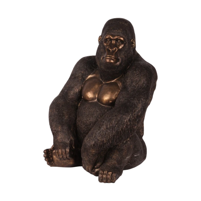 Gorillastaty - guld - 61 cm