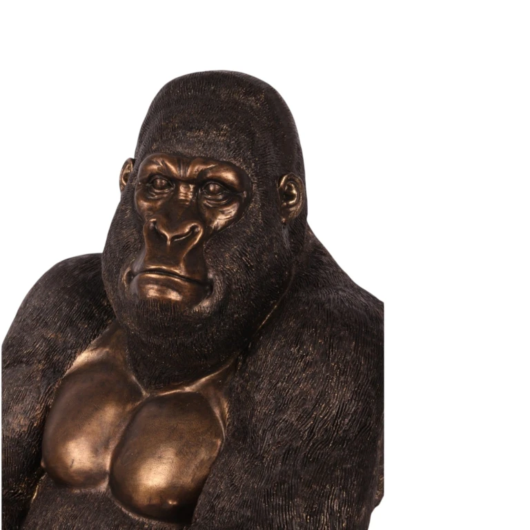 Gorillastaty - guld - 61 cm