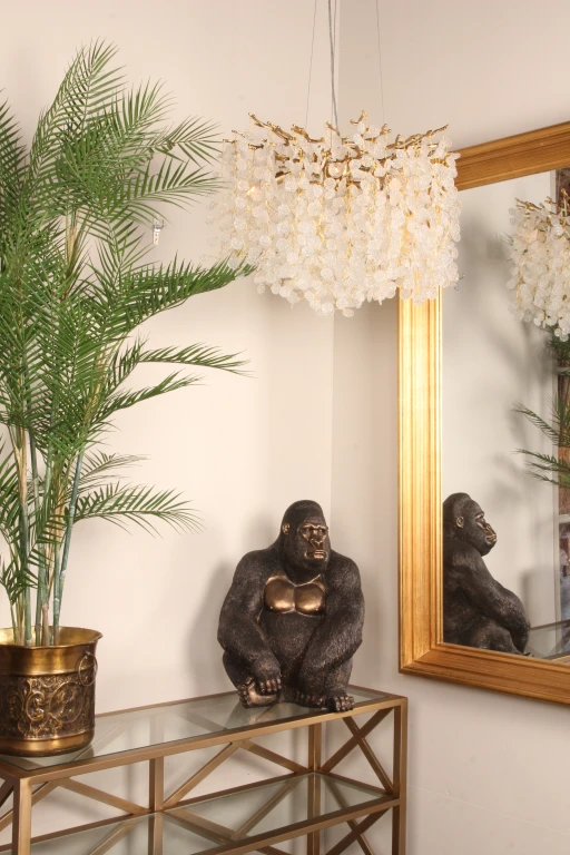 Gorillastaty - guld - 61 cm