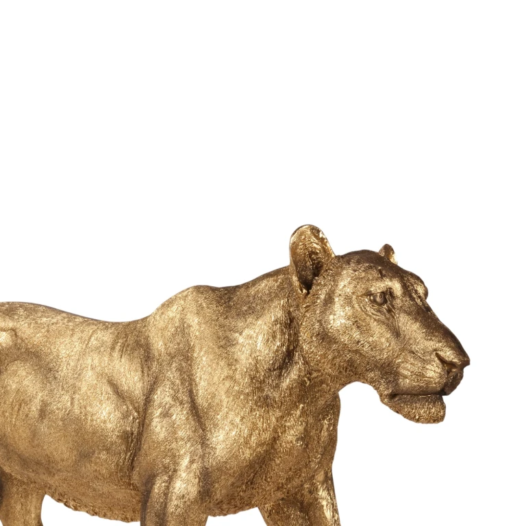 Lejoninna staty - guld - 124 cm