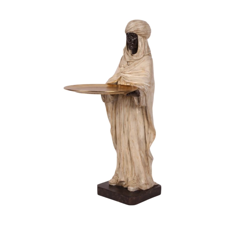 Moorisk figur - elfenben - 51 cm - konstharts