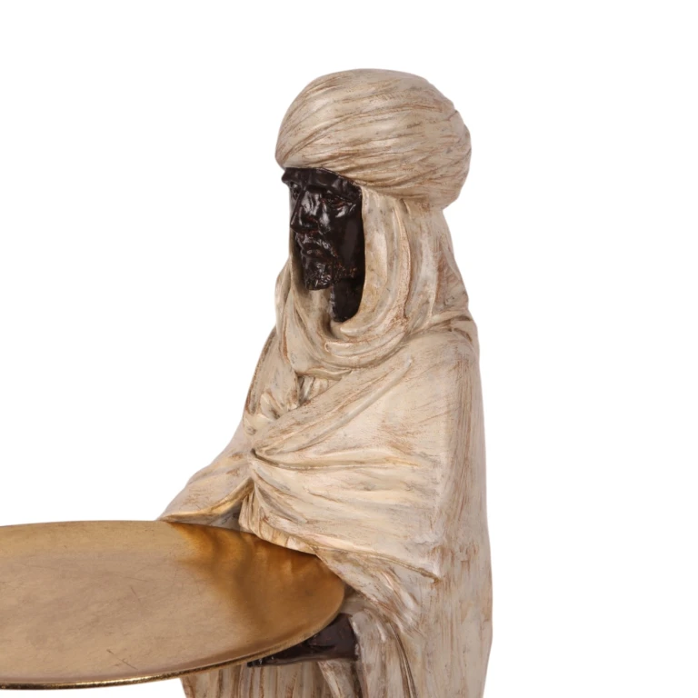 Moorisk figur - elfenben - 51 cm - konstharts