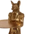 Vos met Dienblad 54,5 cm - Goud - Resin