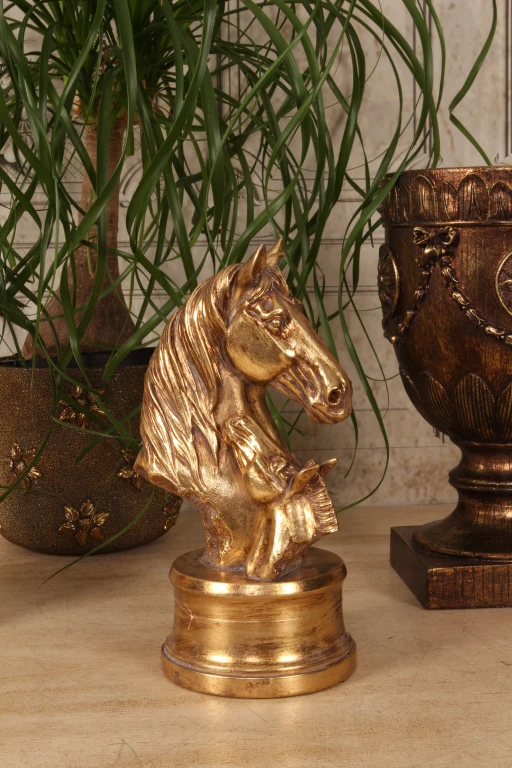 Hästhuvuden i guld - 26,5 cm - 1 styck