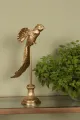 Vogelbeeld op standaard - goud - 49,5 cm