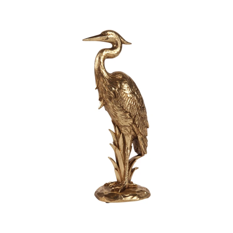 Storkfigur i guld - 28 cm - 1 st