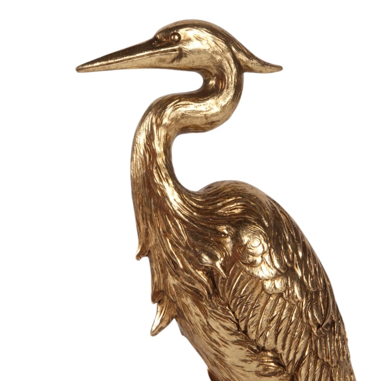 Storkfigur i guld - 28 cm - 1 st