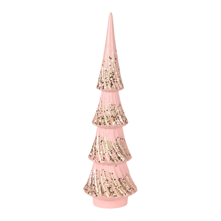 Miniatyrjulgran - rosa - 35,5 cm - konstharts