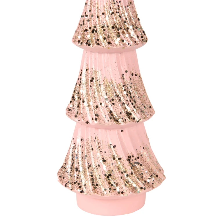Miniatyrjulgran - rosa - 35,5 cm - konstharts