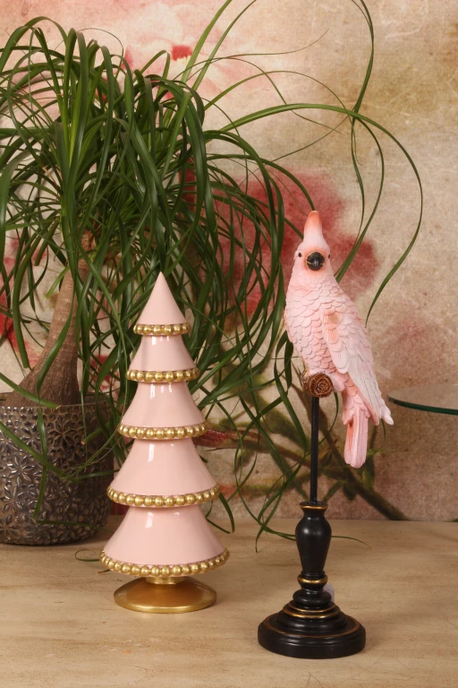 Miniatyrjulgran - rosa - 32 cm - konstharts