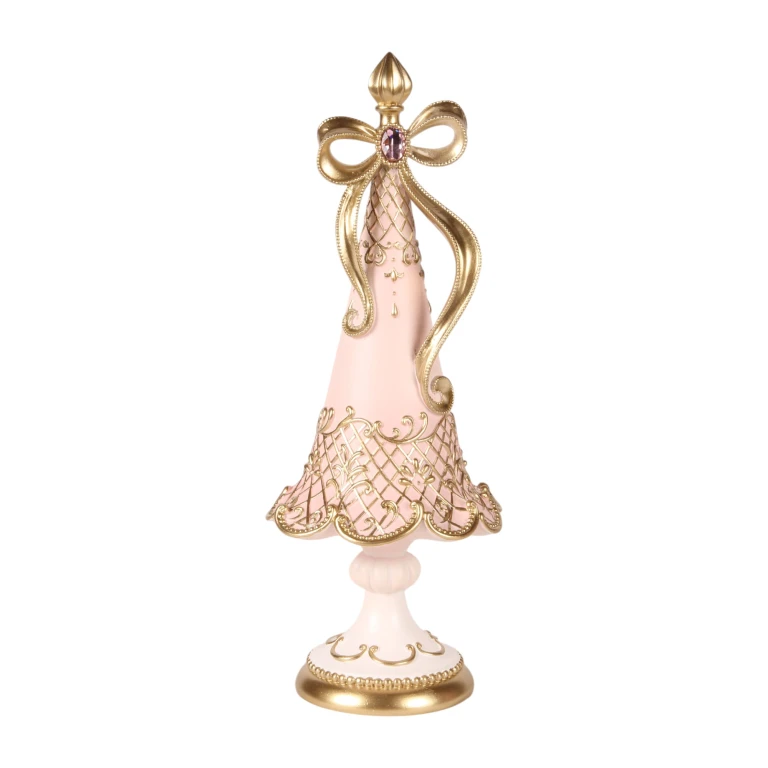 Miniatyrjulgran - rosa - 35,5 cm - konstharts
