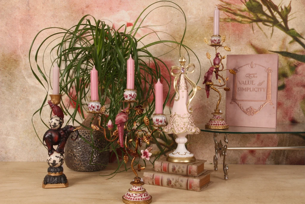 Miniatyrjulgran - rosa - 35,5 cm - konstharts