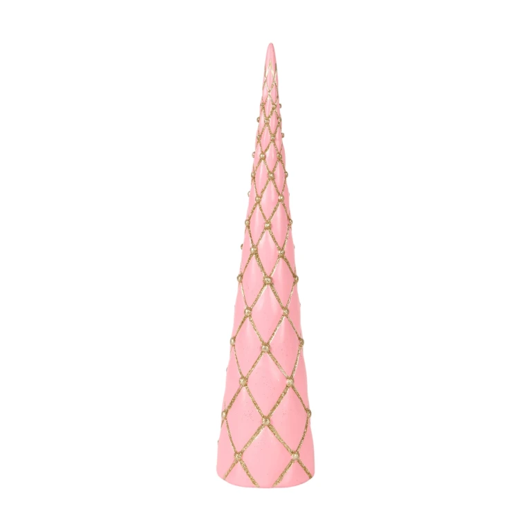 Miniatyrjulgran - rosa - 35,5 cm - konstharts