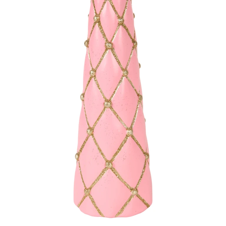 Miniatyrjulgran - rosa - 35,5 cm - konstharts