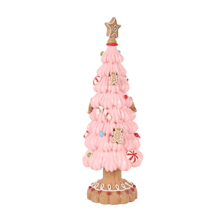 Miniatyrjulgran - rosa - 31,5 cm - konstharts