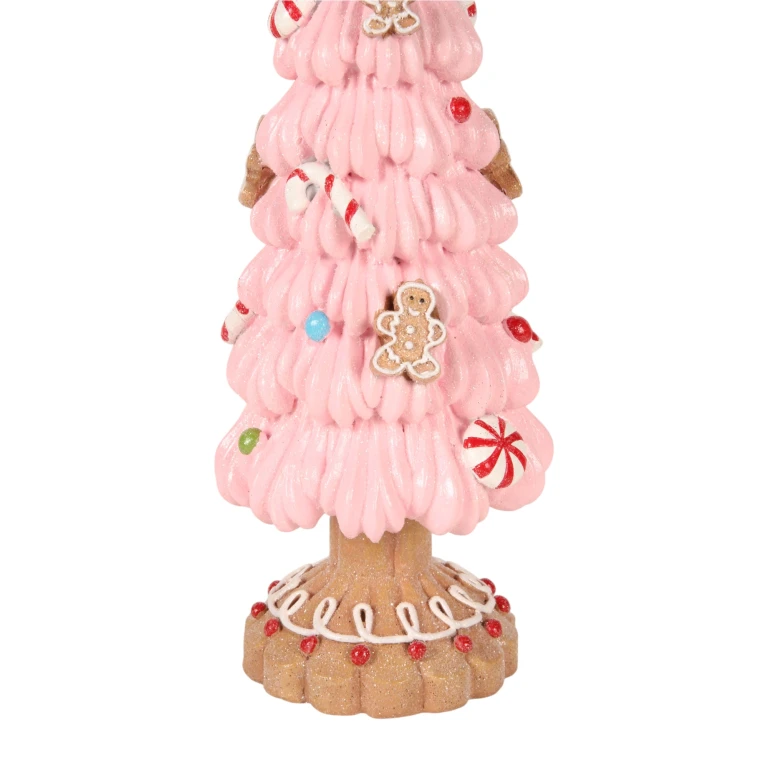 Miniatyrjulgran - rosa - 31,5 cm - konstharts