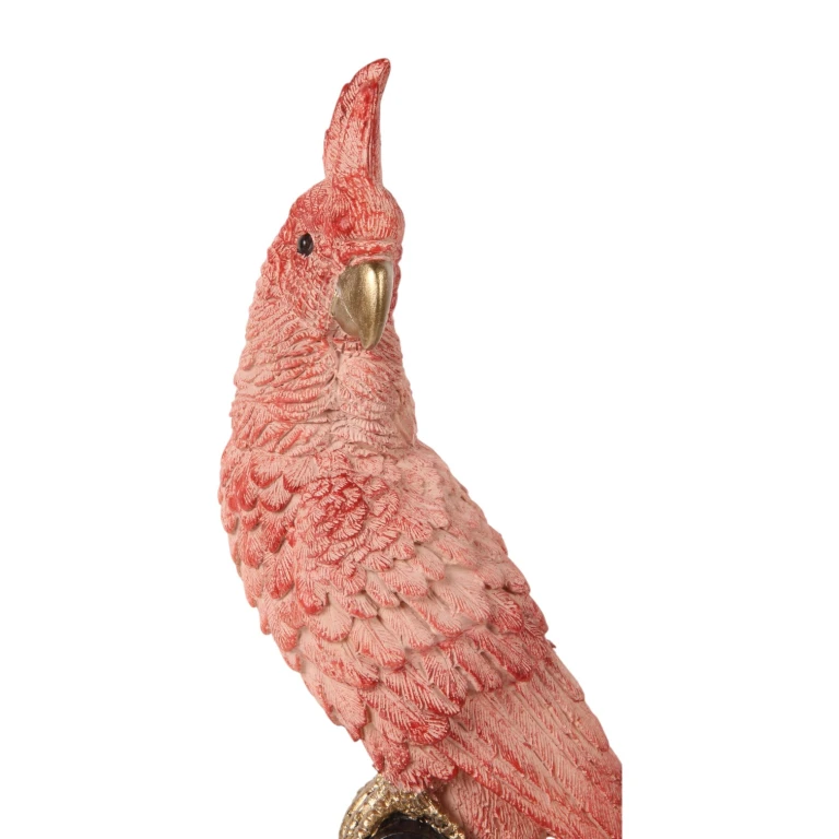 Papegoja på pinne – rosa – 35 cm