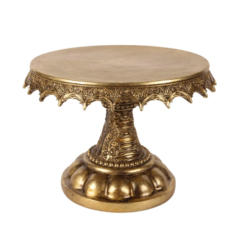 Tårtplatta 30 cm guld konstharts