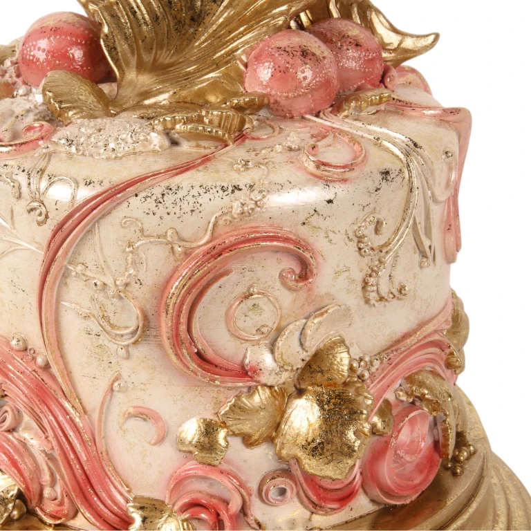 Dekorativ tårta - rosa - 31 cm - konstharts