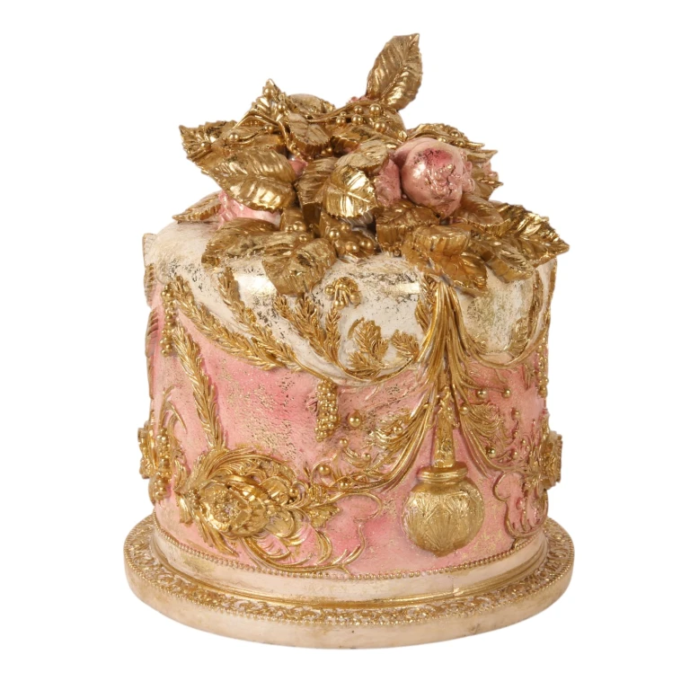 Dekorativ tårta – rosa – 24 cm – konstharts