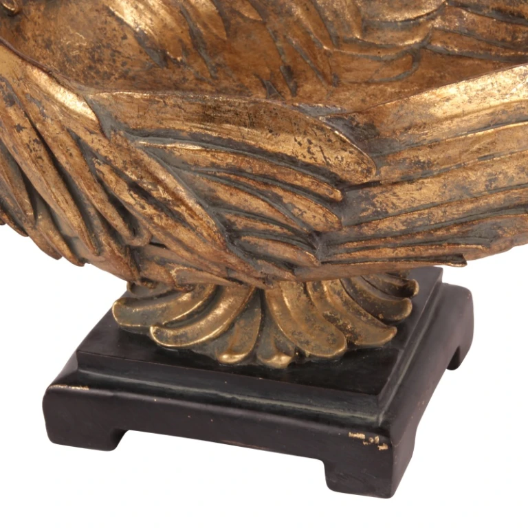 Dutch Style Sierschaal Pauw - guld - 45 cm