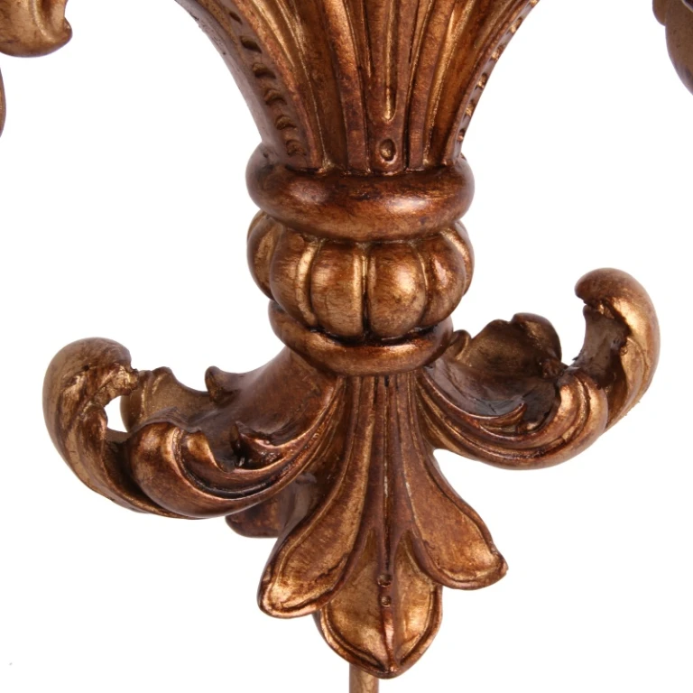 Fleur-de-lis på fot - guld - 38 cm - konstharts