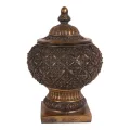 Förvaringslåda rund 27 x 18,5 cm - guld - konstharts