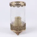 Windlicht Fadida 23,5 cm - Goud - Messing / Glas