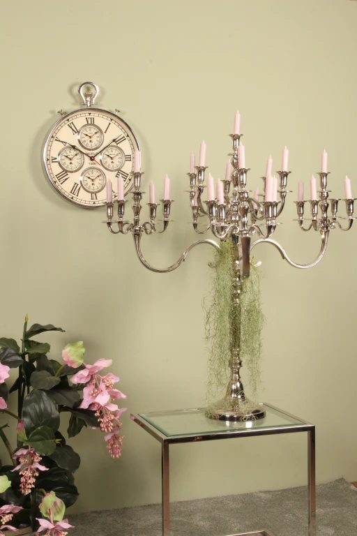 Kandelaber - 25 armar - 100 cm - silver - aluminium