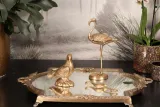Deco opbergdoos Flamingo koper 29 cm
