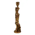 Kandelaber Kvinnlig - 40,5 cm - guld - konstharts