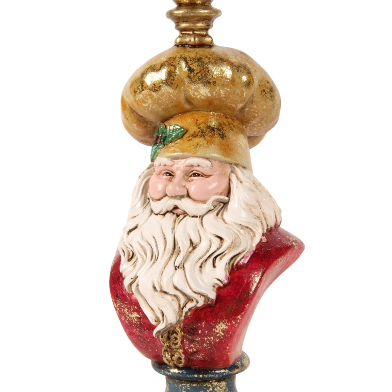 Kandelaber Tomten - 25 cm - guld - konstharts