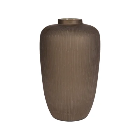 Vaas Savanna L 49 cm - Bruin - Glas
