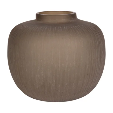 Vaas Evelyn L 30 cm - Bruin - Glas