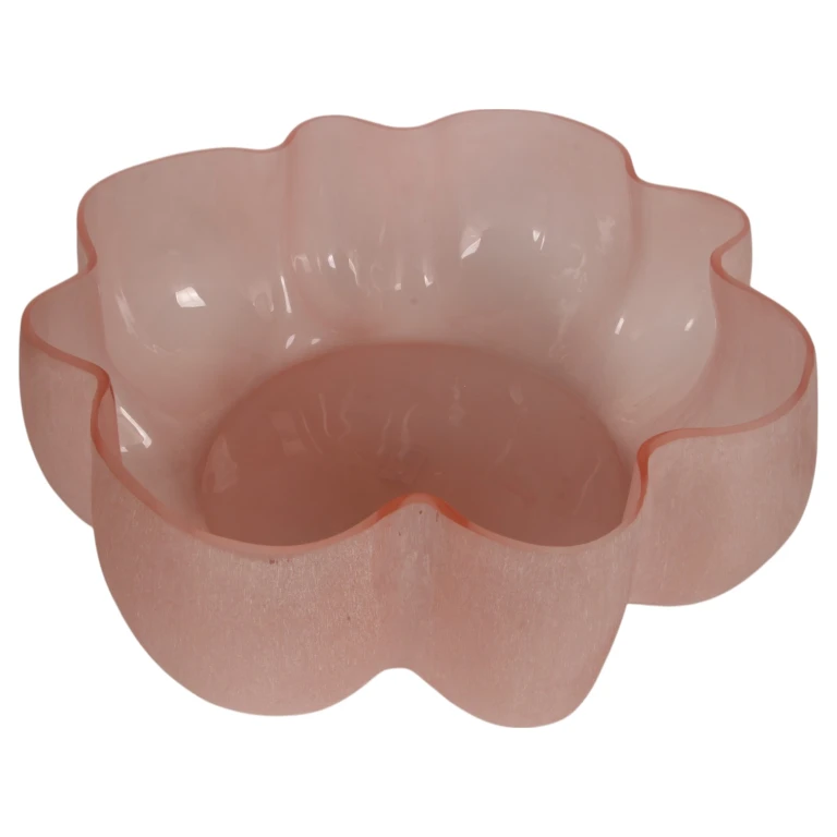 Dekorativ skål Lotus - rosa - glas - 40 cm - 1 styck